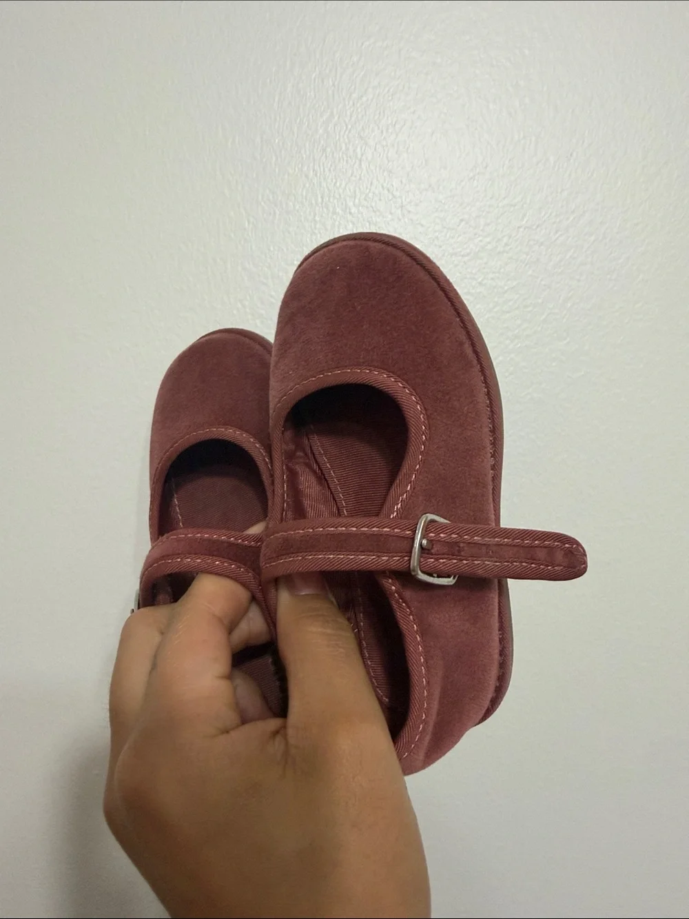 Zara Suede Kids Mary Jane Shoes